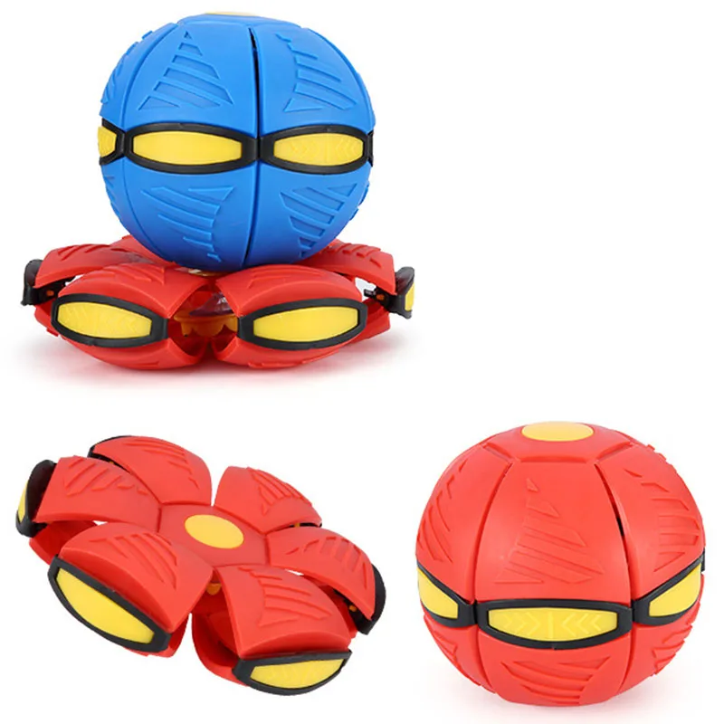 Flat Deformation Ball Flying Saucer Shape Toy Outdoor Bouncing Ball Rebound Bouncing Ball Outdoor Toy