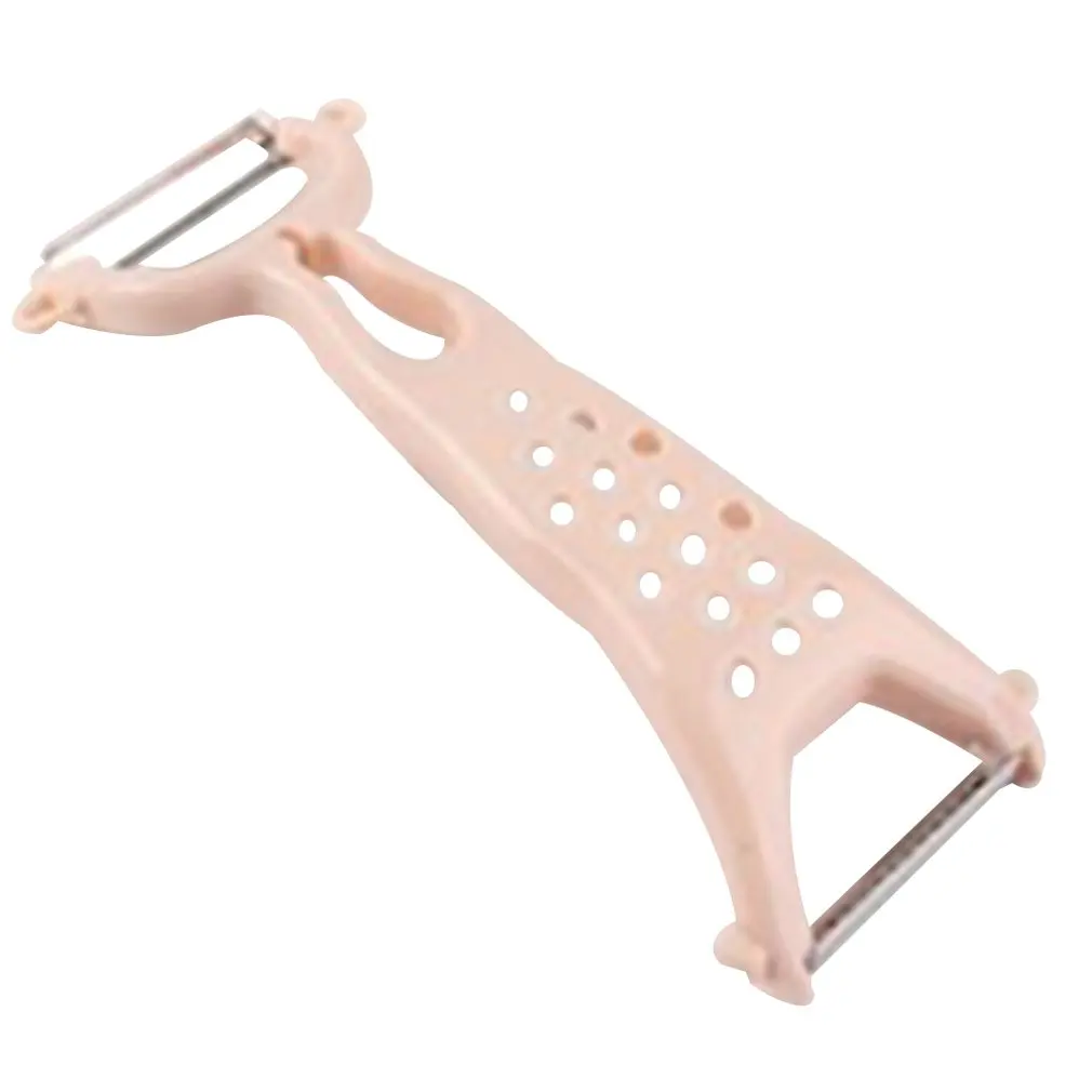 Orange Pink Creative Vegetable And Fruit Paring Knife Kitchen Multi-function Peeler Home Multi-purpose Plain Planer - Цвет: Orange Pink