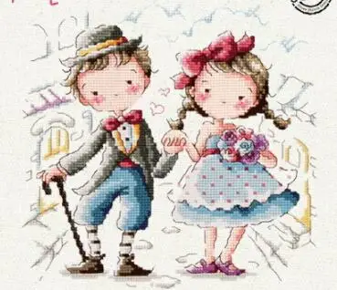 cs-2564 Cross Stitch Kit The Wedding of Ours Hand in Hand Love Forever SO