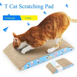 SMARTPET гофрированная Когтеточка доска-планшет для кошки шлифовальный гвоздь Кот обучающая игрушка коврик для развлечения с Т-образной кошки