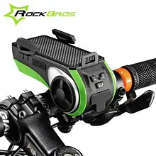 Rockbros Велоспорт Спорт портативный Bluetooth В4.0 Аудио спикер mp3-велосипед с велосипед колокол/светодиодные лампы/держатель телефона/Усилитель