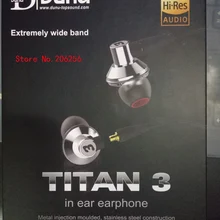 DUNU TITAN 3 TITAN3 TITAN-3 Титан диафрагмы Dynamic High Fidelity HiFi внутренняя наушники-вкладыши