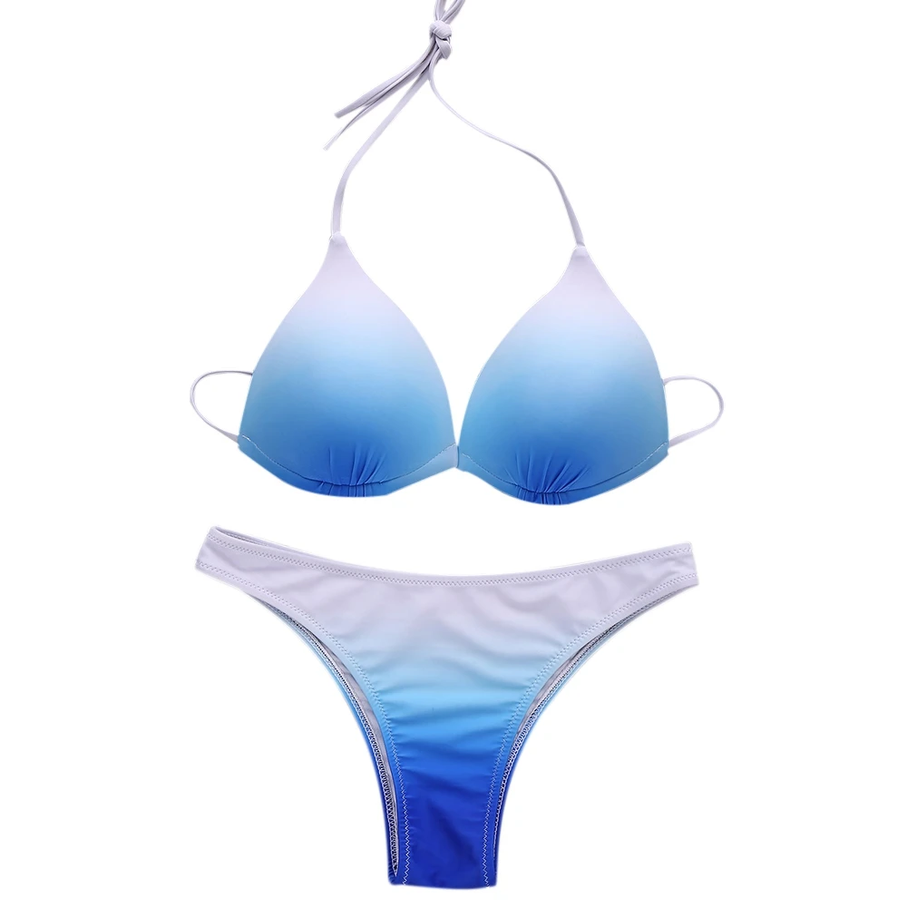 Hot Sale Women Bikinis Set Cute Halter Cloud Print Bikini Set Swimsuit