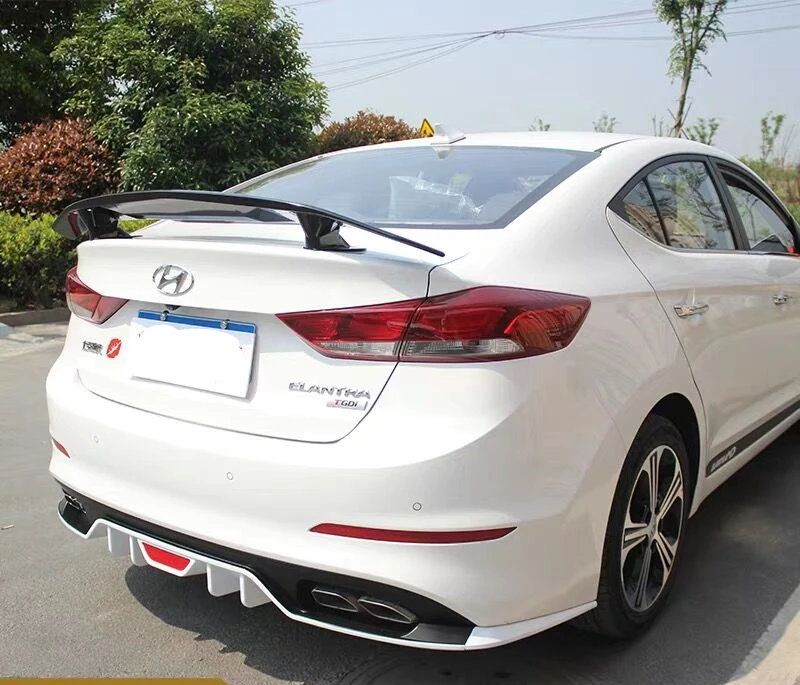 Для Elantra спойлер- hyundai Elantra TF высокое качество надрезаемая подкладка, ABS Материал Автомобиля Заднее Крыло праймер цвет задний спойлер