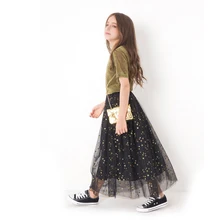 Комплект одежды для девочек-подростков, лето, новые модные топы, Звездные юбки, комплекты из 2 предметов, детская одежда, одежда для девочек 6, 8, 10, 12 лет