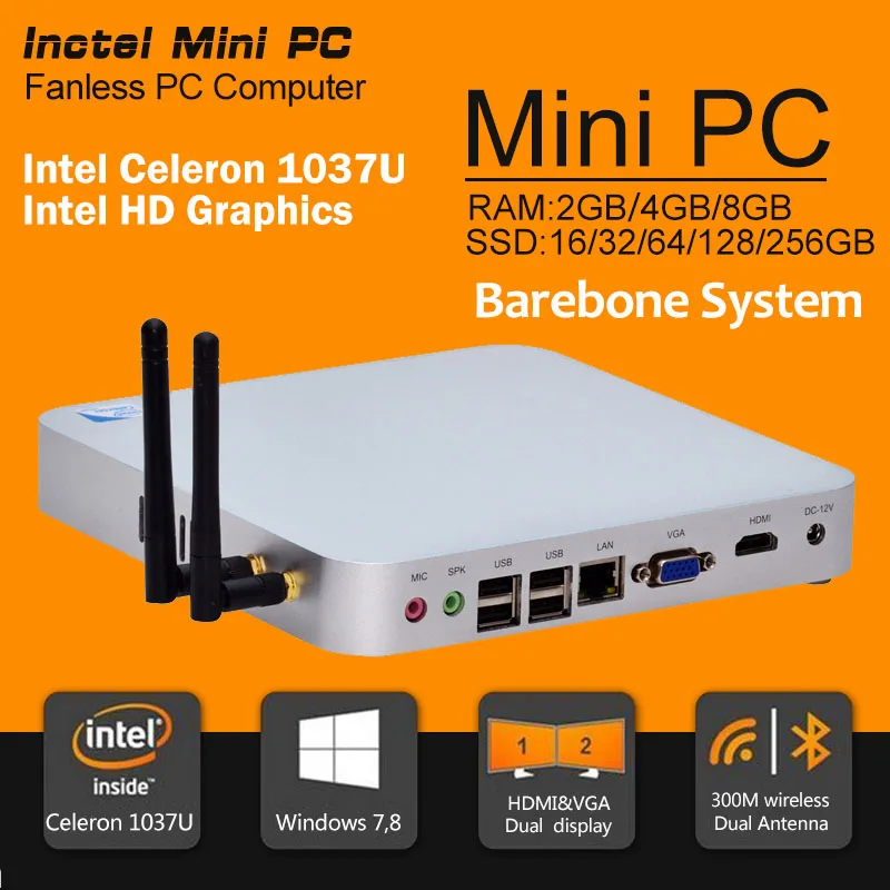 Мини ПК P1 12 в windows 7 с 1 портом NIC C1037U C1017U C1007U мини последовательным и двойным
