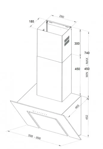 Вытяжка наклонная KUPPERSBERG, F 960 W