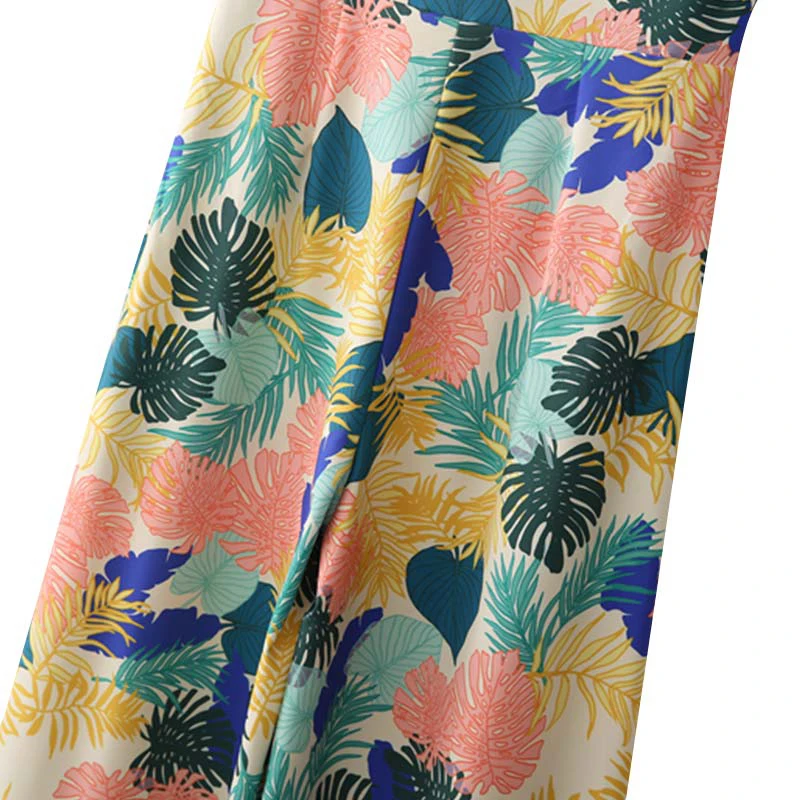 Heydress 2019new sumer элегантные комбинезоны с v-образным вырезом и листьями с бантиком и без рукавов плиссированные Комбинезоны женские летние повседневные Костюмы пляжного стиля