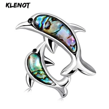 Abalone, брошь в виде ракушки, животное, любовь, навсегда, двойной Дельфин, на булавке, брошь с кристаллами, морская свинья, металлические броши, подарок на день любимой матери