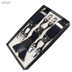YBMB Fashion shirt suspengders 6 Clips Braces Male Vintage Casual Suspensorio Tirante Trosers Strap father and husband's Gift YBMB Fashion shirt suspengders 6 Clips Braces Male Vintage Casual Suspensorio Tirante Trosers Strap father and husband's Gift