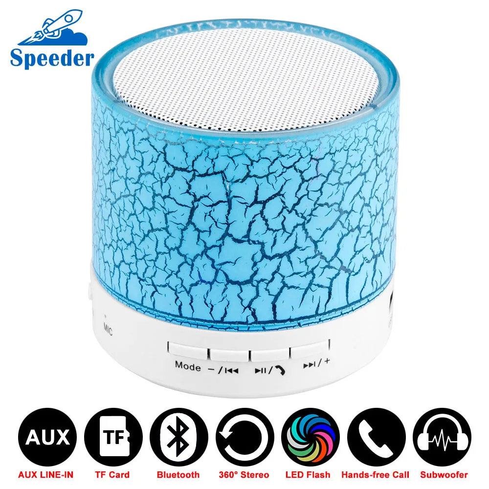 

A9 LED Flash Bluetooth Speaker Mini Stereo Hands Free Portable Wireless Speaker With TF Card Mic USB Audio Music Player