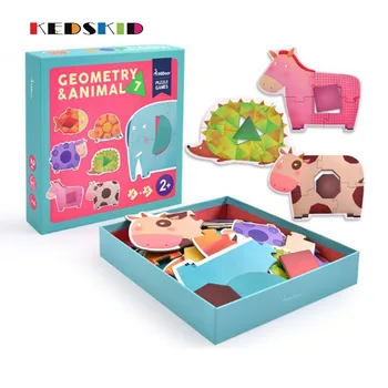 

Wood 3D puzzle wooden toys for children cartoon animal puzzle children kids educational toys intelligence Toys