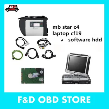 

MB Star C4 +laptop cf19 4GB+HDD Connect WIFI SD FULL Software DHL Free Shipping