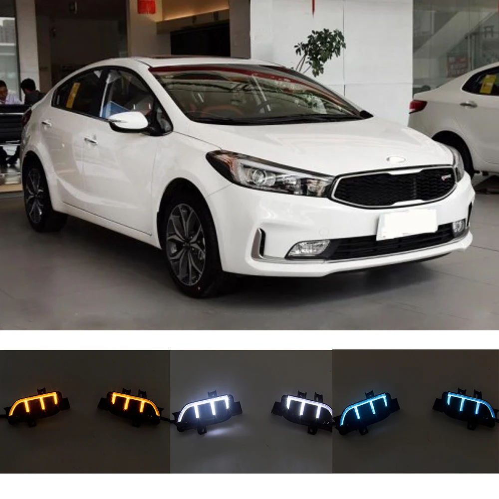 CAPQX 1 пара для Kia K3 2015 2016 светодиодный светильник дневного света сигнал поворота