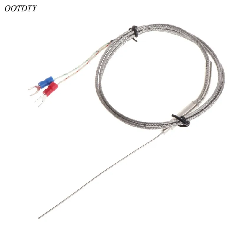 OOTDTY K Type Thermocouple Probe 1mm x 100mm 2 wires Temperature