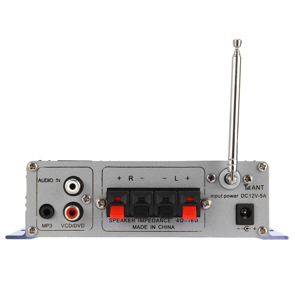 HY 502 USB FM аудио стерео усилитель радио MP3 Динамик светодио дный Hi Fi 2 канальный