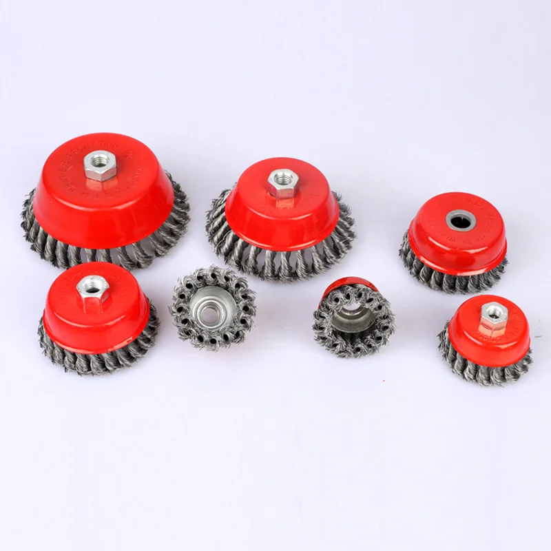 1 Pcs Wire Cup Brush Knotted Threaded 4 Inch Removal Rust Corrosion