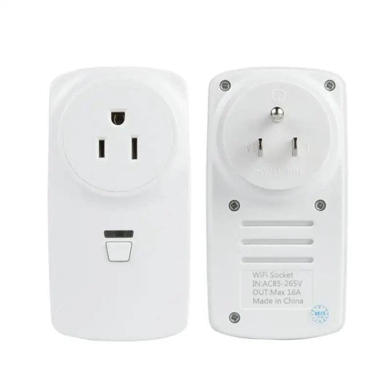 

WiFi Smart Home Outlet Socket EU Plug Work With Amazon Alexa Wireless Remote Control light LED Switch Timing Function