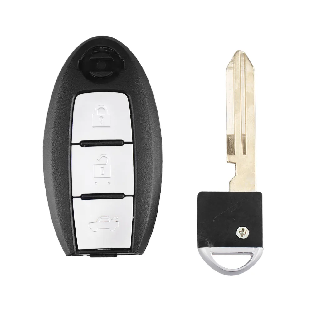 KEYYOU умный пульт дистанционного ключа чехол 2 3 4 кнопки для Nissan Rogue Teana Sentra Versa Fob Автомобильный ключ крышка без ключа вход с лезвием