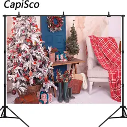 Capisco Рождественская елка подарок венок для стула резиновые сапоги фотографии Фоны индивидуальные фотографические фоны для фотостудии