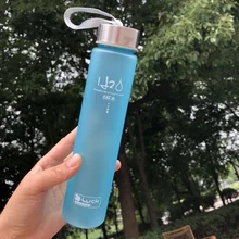 Hoomall 1 шт синяя кухонная уличная походная чашка креативная прозрачная пластиковая прямая Бутылка Питьевая чашка бутылка для воды