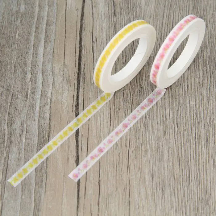 Flower Slim Masking Tapes DIY Floral Tape Scrapbooking Sticker
