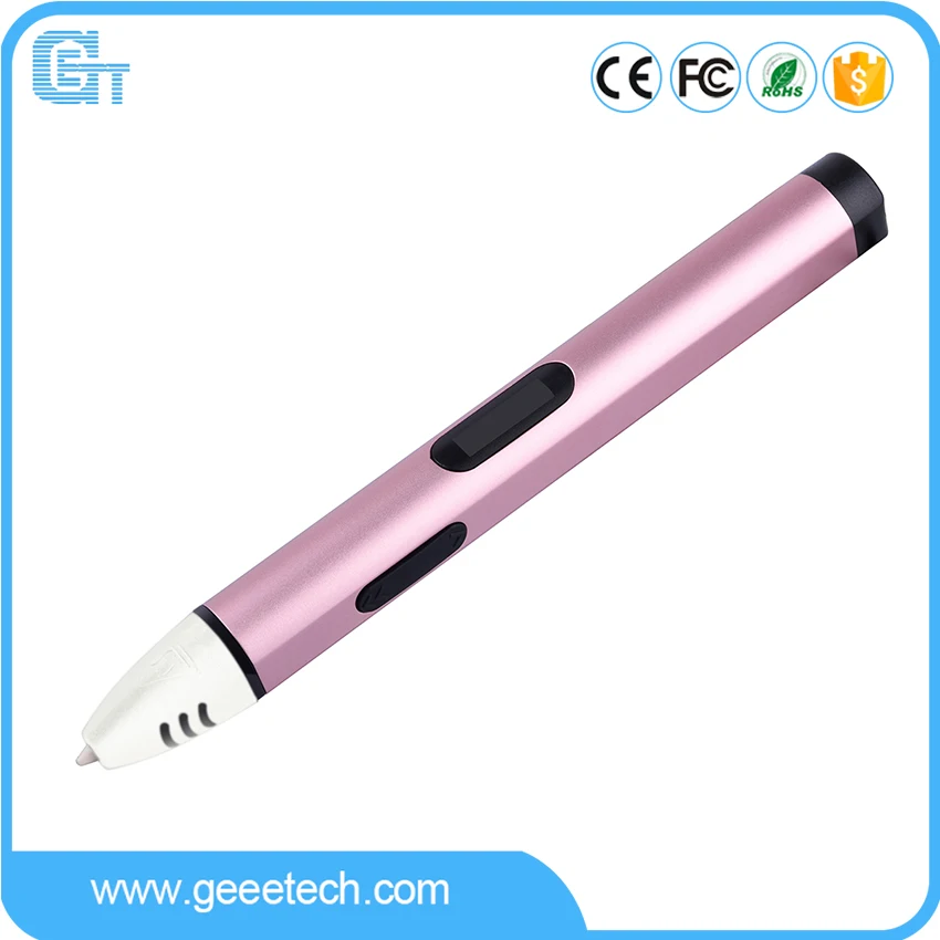 

X4 3D Printing Pen Low Temperature Crafting 0.6mm Nozzle for PCL Filament with 5M Filament Rose