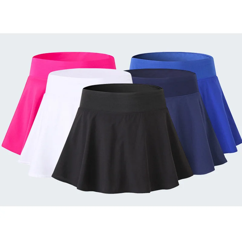 

2019 women's sports quick-drying skirt shorts tennis dance yoga training clothes anti-lighting fitness lined short skirt shorts
