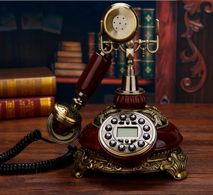 Модный античный телефон винтажный телефон модный телефон деревенский телефон/hands-free подсветка/идентификатор звонящего