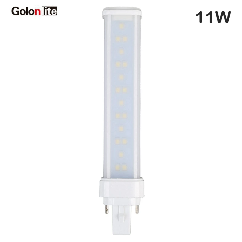 Golonlite G24 светодиодный лампы PL 11 Вт 9 Вт 7 Вт 5 Вт заменить 26 Вт 18 Вт 13 Вт 10 Вт CFL G24Q G24d E27 E26 энергосбережения 3yeas гарантии заводская цена