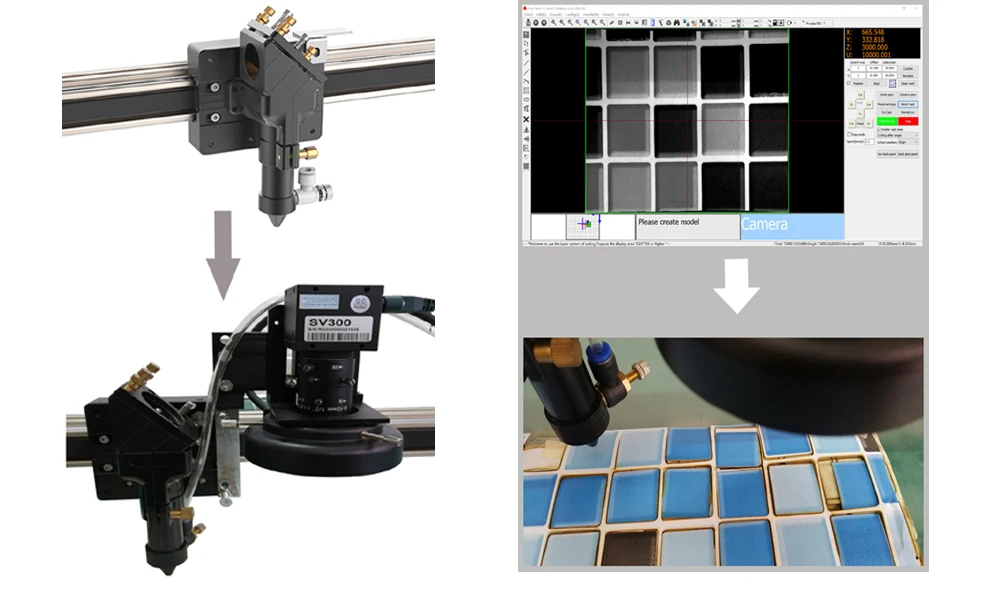 Laser vision laser cutting control system