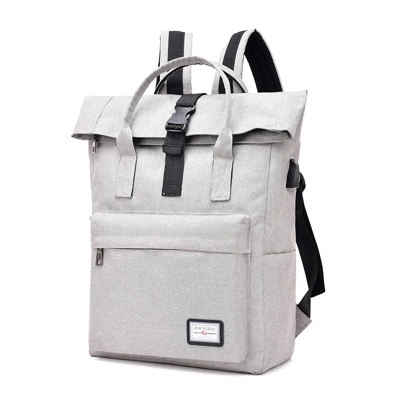 Рюкзак для мужчин и женщин серый с usb разъемом|bag boy|schoolbags for teenagersbags teenage girls |