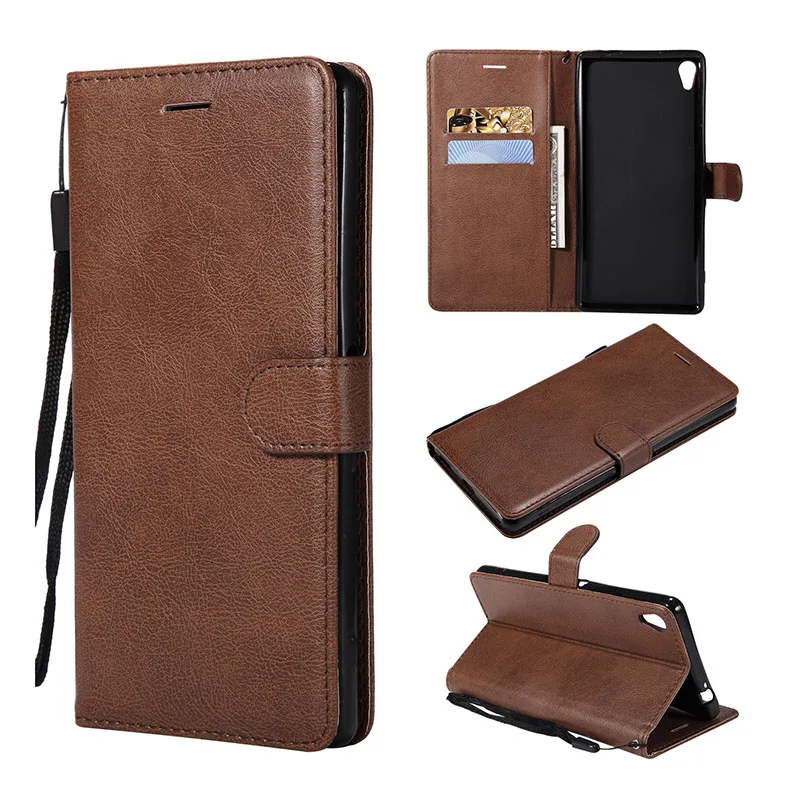 Retro PU Leather Wallet Case For Sony Xperia L1 L2 E5 E6 Z3 Z5 Mini XZ XZ1 XZ2 Compact XA XA1 XA2 Ultra Book Style Cover Coque   (5)