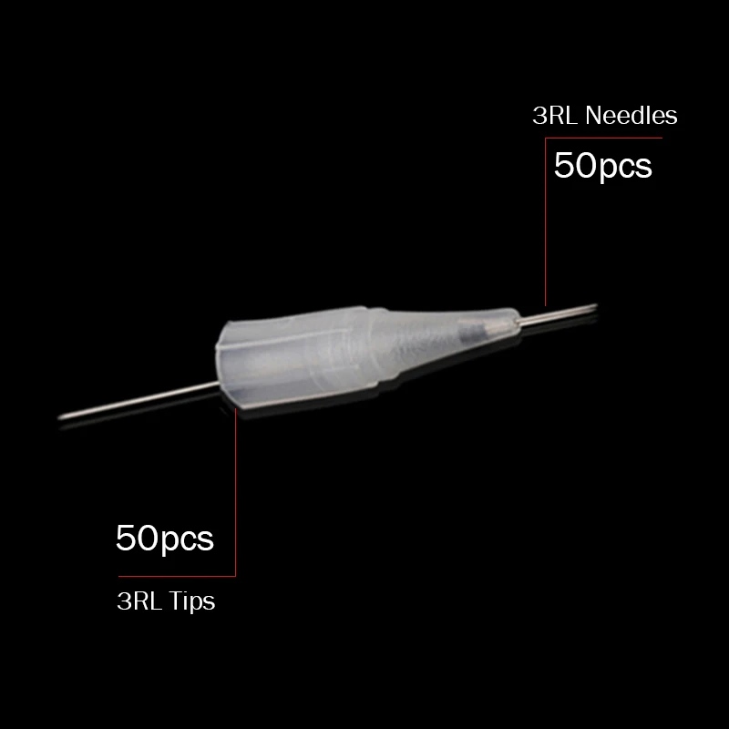 

50pcs 1/3/5RL Disposable Microblading Tattoo Needles and Tips Permanent Makeup Needles Tattoo Accessories For Eyebrows