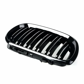 

2pcs Car Style Gloss Black Front Kidney Double Slat Grill Grille For BMW E46 4 Door 4D 3 Series 2002-2005