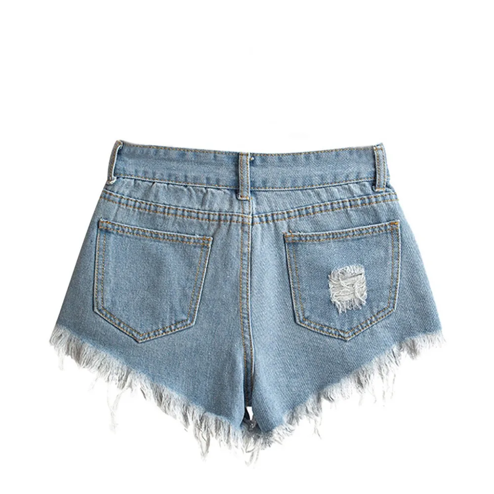 Summer Style Women Ripped Hole Denim Sexy Hot Female High Waist Mini Short Jeans Lady Bottoms Plus Size short mujer ED
