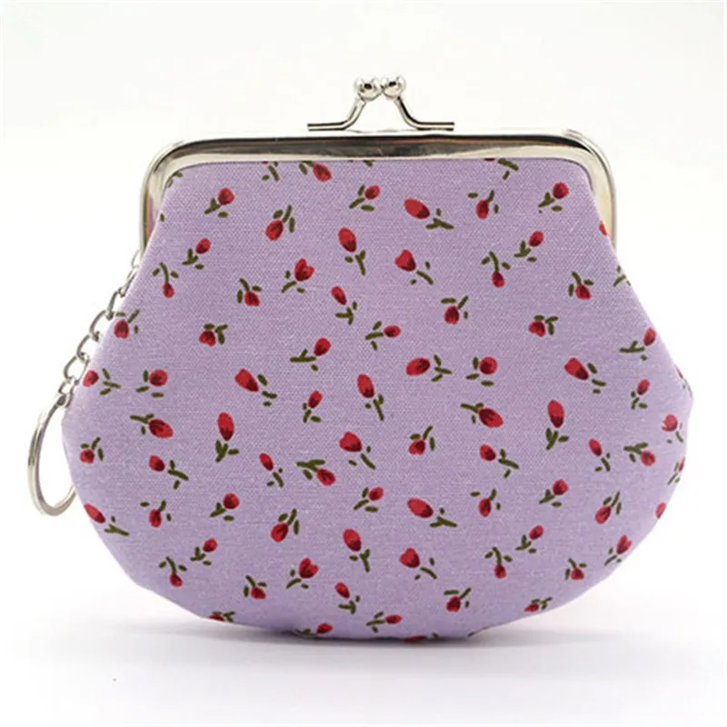 Women Hasp Coin Purse Small Change Purses for Women Floral Pattern Mini