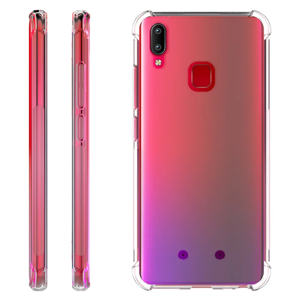 Прозрачный Кристальный силиконовый чехол для Vivo V11i Y91 Y91i Y91c Y93 Y93s Y95 ударопрочный
