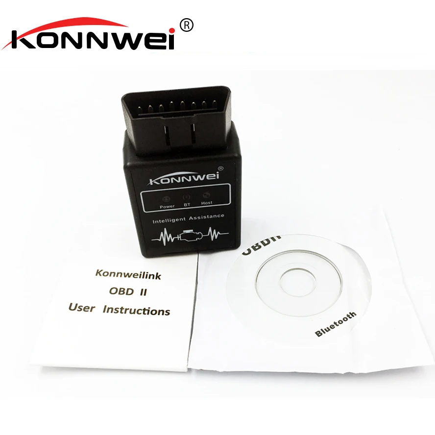 Автомобильный диагностический сканер KONNWEI KW912 OBDII Bluetooth 3 0 OBD2 OBD V1.5 II адаптер