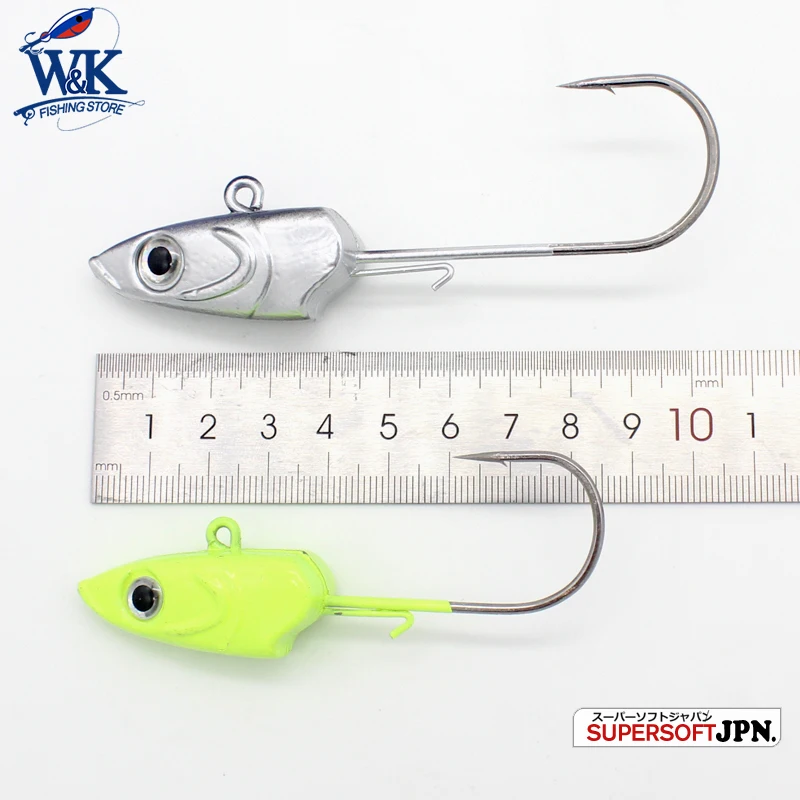 Jig Head 90g 8/0 Jig Hooks for Soft Lure Sayori Shad Hooks 2 pcs/pk Fishing  Hooks Colorful JIG Head Hook