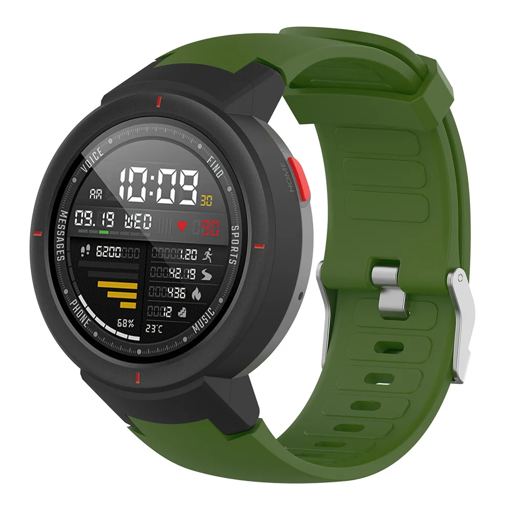 Силиконовый ремешок для часов Xiaomi Huami 3 Amazfit verge ремешок для часов сменный ремешок для AMAZFIT VERGE3 браслет на запястье ремешки - Цвет: Green