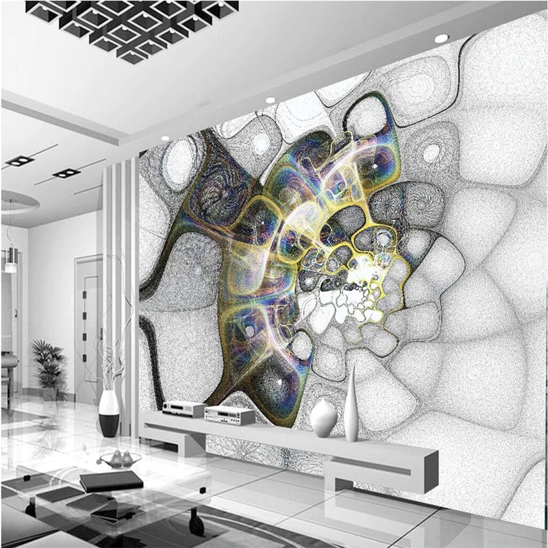 

beibehang Large Custom Wallpaper Mural Abstract Space TV Background Wall papel de parede para quarto wallpaper for walls 3 d