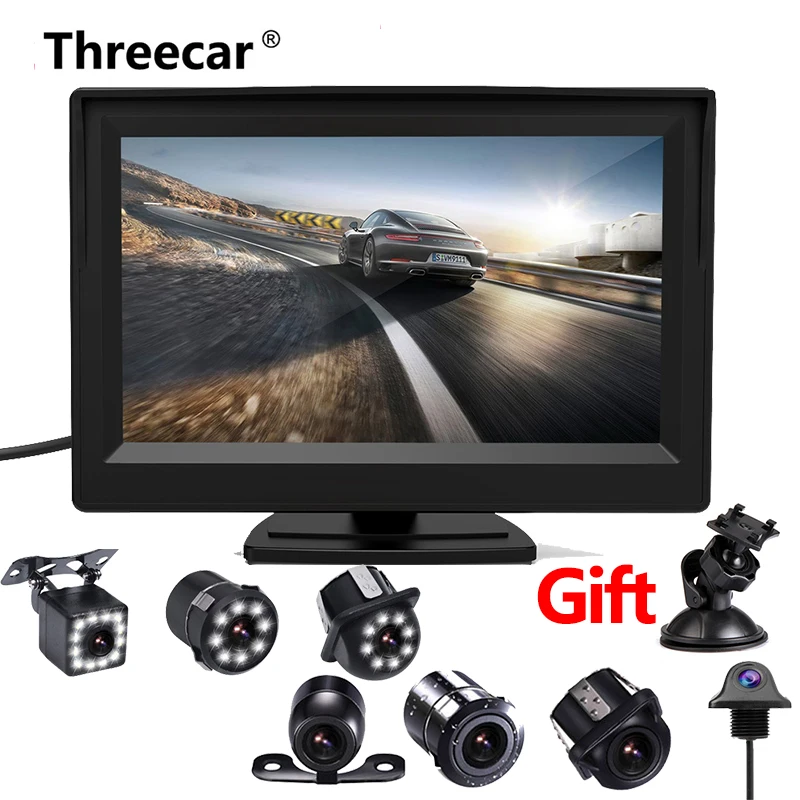 

Car Rear View Camera Reversing Parking System Kit 5" inch TFT LCD Rearview Monitor Waterproof Night Vision Backup Camera