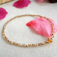 The girl jewelry Austria Crystal Anklet foot font b ring b font foot rope Korean fashion