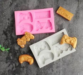 

Silicone Mold gamers boy gift game controller shape Fondant Silicone Mould Cake Decoration Sugar Mold Baking Sugarcraft Mold