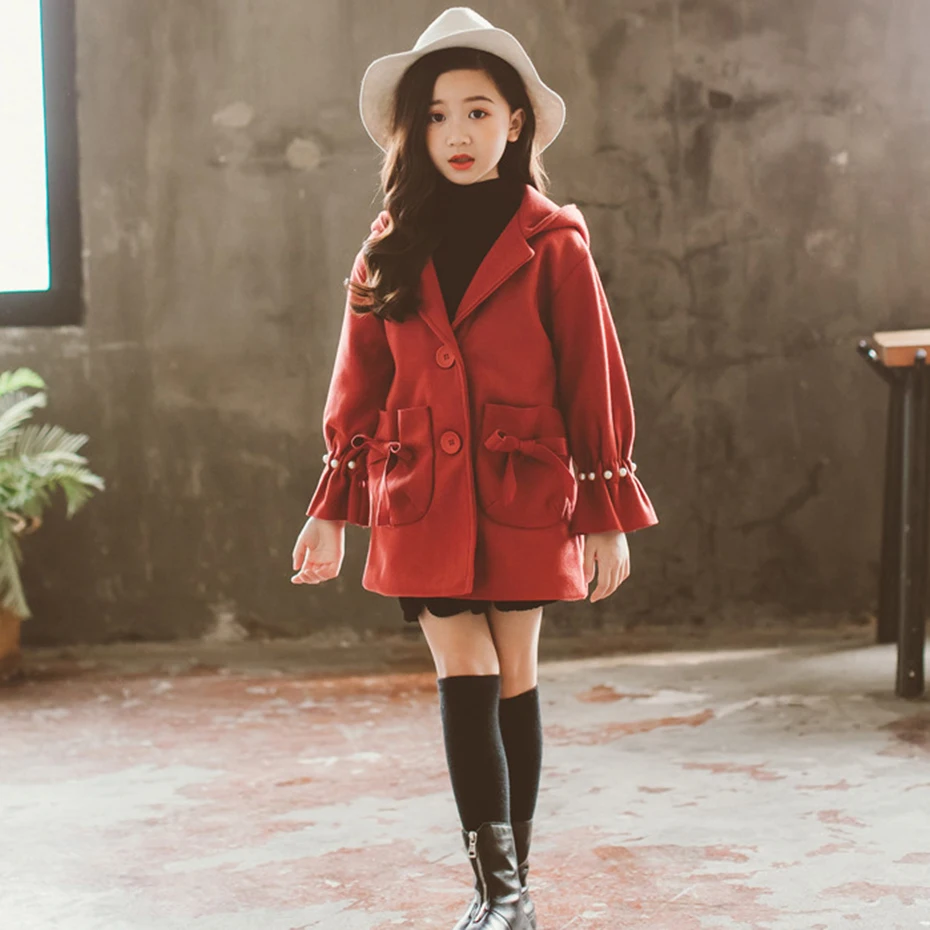 

Girls Coats & Outerwear Spring Autumn Kids Long Jacket Casual Teenage Children'S Costumes For Girls 6 8 10 12 13 14 Year