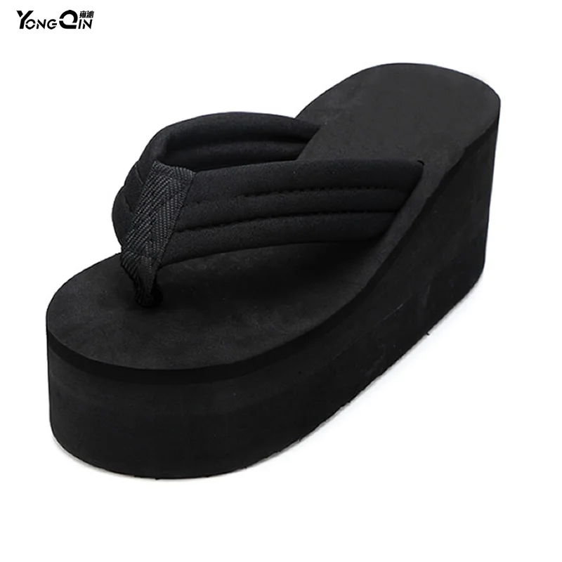 

Summer Fashion Ultra High Heels Slip-resistant Flip Flops Platform Sandals Wedges Slippers Female