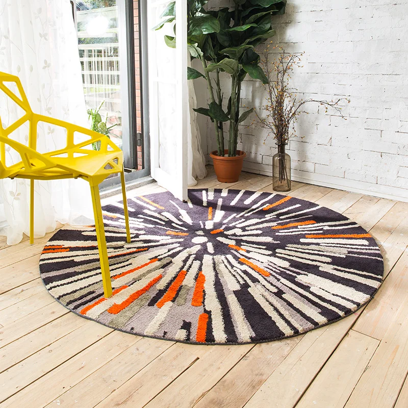 800*800mm High Quality polyester fibre Round rugs Living room doormat