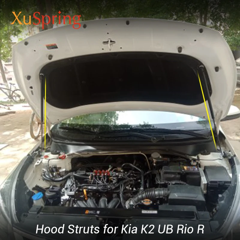 

Car Bonnet Cover Strut Bars Hydraulic Rod Spring Shock Bracket for Kia K2 UB YB Pride Rio R 2011-2019 No Drilling/Welding