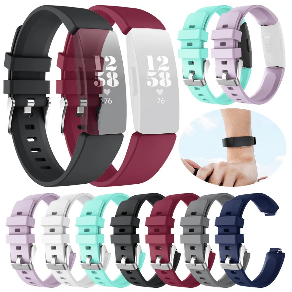 New Fashion Wrist Strap Sports Watch Band Silicone Bracelet Strap Band ForFitbit InspireInspire HR 233mm 40MR19 (35)